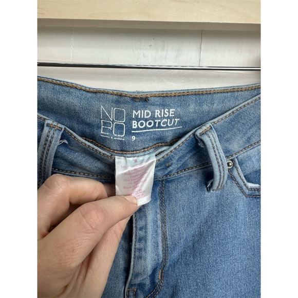 No Boundaries Bootcut Jeans Juniors 9 Mid Rise Multicolor Denim Stretch Pants - Picture 9 of 14